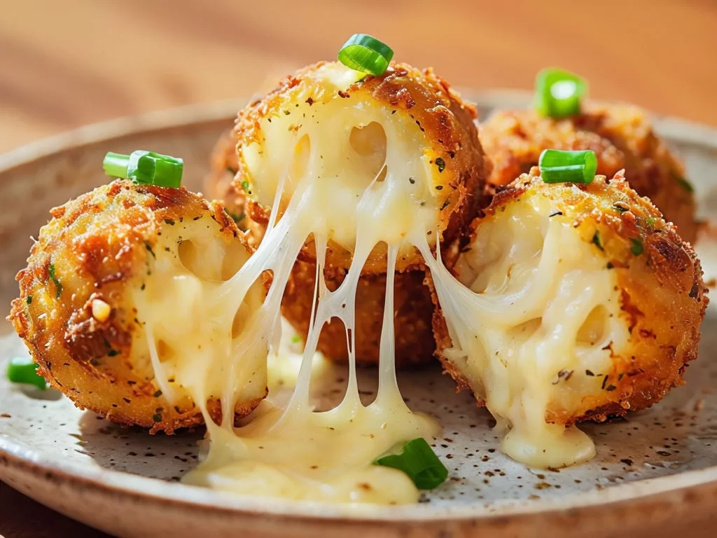 Cheesy Stuffed Potato Cakes